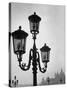 Splendor of a Street Light in the Piazza San Marco with the Santa Maria Della Salute Church-Dmitri Kessel-Stretched Canvas