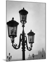 Splendor of a Street Light in the Piazza San Marco with the Santa Maria Della Salute Church-Dmitri Kessel-Mounted Photographic Print