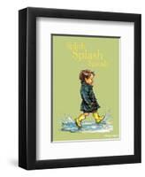 Splish Splash Splosh - Alfie Illustrated Print-Shirley Hughes-Framed Art Print