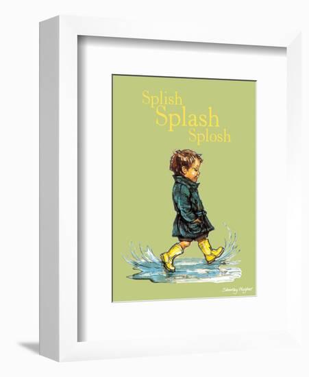 Splish Splash Splosh - Alfie Illustrated Print-Shirley Hughes-Framed Art Print