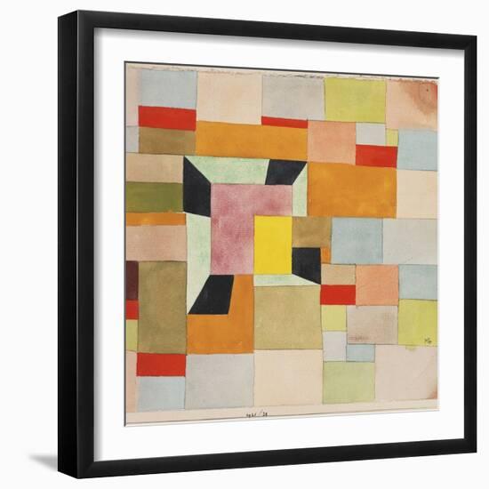 Split Coloured Rectangles; Aufgeteilte Farbvierecke, 1921-Paul Klee-Framed Giclee Print