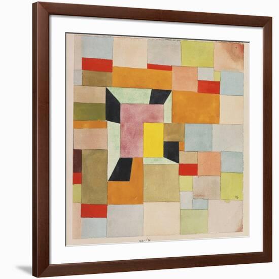 Split Coloured Rectangles-Paul Klee-Framed Giclee Print