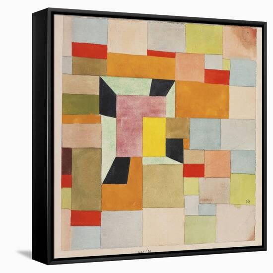 Split Coloured Rectangles-Paul Klee-Framed Stretched Canvas