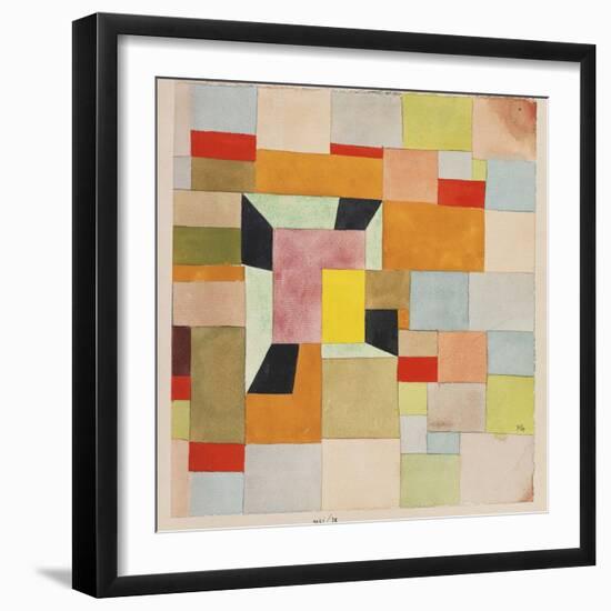 Split Coloured Rectangles-Paul Klee-Framed Premium Giclee Print