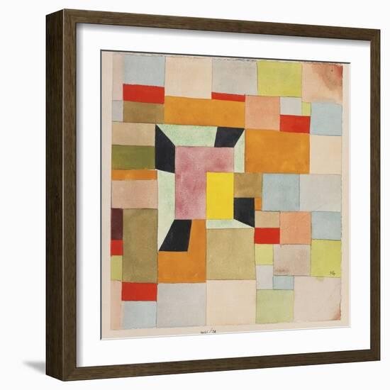 Split Coloured Rectangles-Paul Klee-Framed Giclee Print