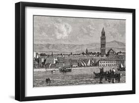 Split, Croatia, from 'El Mundo En La Mano', Published 1878-European School-Framed Giclee Print