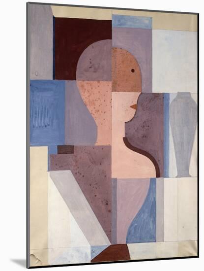 Split Half Figure to the Right, 1923-Oskar Schlemmer-Mounted Giclee Print