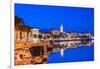 Split Harbour with Cathedral of Saint Domnius at dusk, Split, Dalmatian Coast, Croatia-Neil Farrin-Framed Photographic Print