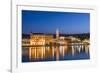 Split Harbour with Cathedral of Saint Domnius, Split, Dalmatian Coast, Croatia-Neil Farrin-Framed Photographic Print