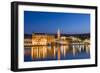 Split Harbour with Cathedral of Saint Domnius, Split, Dalmatian Coast, Croatia-Neil Farrin-Framed Photographic Print