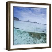 Split Level View at the Shoreline of Praia Da Atalaia Beach on Fernando De Noronha-Alex Saberi-Framed Photographic Print