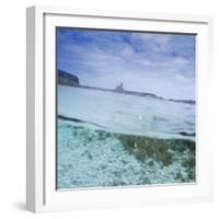 Split Level View at the Shoreline of Praia Da Atalaia Beach on Fernando De Noronha-Alex Saberi-Framed Photographic Print