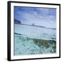 Split Level View at the Shoreline of Praia Da Atalaia Beach on Fernando De Noronha-Alex Saberi-Framed Photographic Print