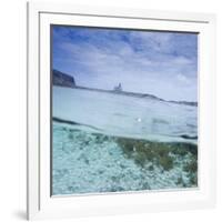 Split Level View at the Shoreline of Praia Da Atalaia Beach on Fernando De Noronha-Alex Saberi-Framed Photographic Print