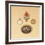 Split Pearl Fob Watch (Front and Back); Victorian Micro-Mosaic Brooch; Victorian Pietra-Dura Brooch-English-Framed Giclee Print