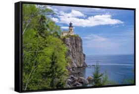 Split Rock Lighthouse, Lake Superior-Steven Gaertner-Framed Stretched Canvas