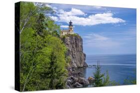 Split Rock Lighthouse, Lake Superior-Steven Gaertner-Stretched Canvas