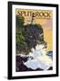 Split Rock Lighthouse - Minnesota-Lantern Press-Framed Art Print