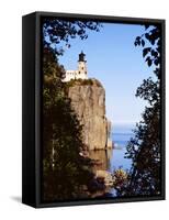 Split Rock Lighthouse, Two Harbors, Lake Superior, Minnesota-Peter Hawkins-Framed Stretched Canvas