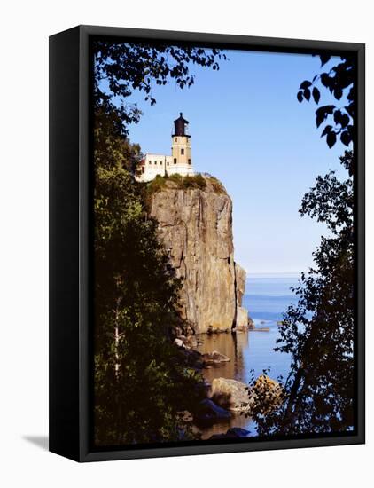 Split Rock Lighthouse, Two Harbors, Lake Superior, Minnesota-Peter Hawkins-Framed Stretched Canvas