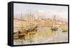 Split: the Harbour-null-Framed Stretched Canvas