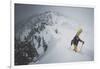 Splitboarder Maxwell Jeffrey Morrill Boots To The Summit Of Toledo Bowl, Wasatch Mountains, Utah-Louis Arevalo-Framed Photographic Print