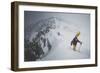 Splitboarder Maxwell Jeffrey Morrill Boots To The Summit Of Toledo Bowl, Wasatch Mountains, Utah-Louis Arevalo-Framed Photographic Print