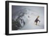Splitboarder Maxwell Jeffrey Morrill Boots To The Summit Of Toledo Bowl, Wasatch Mountains, Utah-Louis Arevalo-Framed Photographic Print