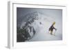 Splitboarder Maxwell Jeffrey Morrill Boots To The Summit Of Toledo Bowl, Wasatch Mountains, Utah-Louis Arevalo-Framed Photographic Print