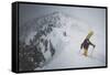 Splitboarder Maxwell Jeffrey Morrill Boots To The Summit Of Toledo Bowl, Wasatch Mountains, Utah-Louis Arevalo-Framed Stretched Canvas