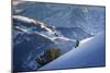 Splitboarder Zach Grant Takes In The View From Eagle Run South, Dry Fork, Wasatch Mts, Feb 2014-Louis Arevalo-Mounted Photographic Print