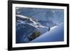 Splitboarder Zach Grant Takes In The View From Eagle Run South, Dry Fork, Wasatch Mts, Feb 2014-Louis Arevalo-Framed Photographic Print