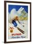 Splitkein Flexible Flyer Skis Advertisement Poster-Marian E. Williams-Framed Giclee Print