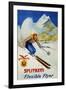 Splitkein Flexible Flyer Skis Advertisement Poster-Marian E. Williams-Framed Giclee Print