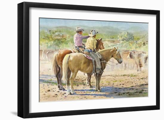 Splitting the Herd-LaVere Hutchings-Framed Giclee Print