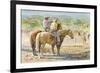 Splitting the Herd-LaVere Hutchings-Framed Giclee Print