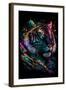 Splosion Tiger 1-null-Framed Art Print