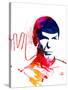 Spock Watercolor I-Jack Hunter-Stretched Canvas