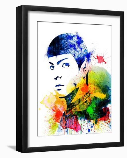 Spock Watercolor II-Jack Hunter-Framed Art Print