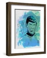 Spock Watercolor-Jack Hunter-Framed Art Print