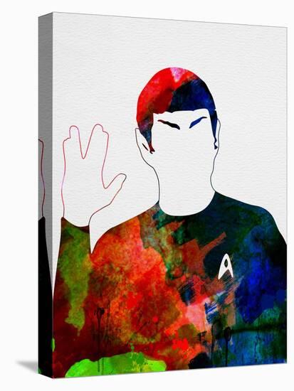 Spock Watercolor-Lora Feldman-Stretched Canvas
