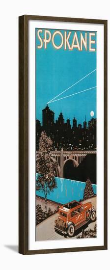 Spokane Advertising Poster No.1 - Spokane, WA-Lantern Press-Framed Premium Giclee Print