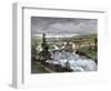 Spokane Falls before the Great Fire, Washington Territory, 1880s-null-Framed Giclee Print