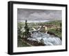 Spokane Falls before the Great Fire, Washington Territory, 1880s-null-Framed Giclee Print