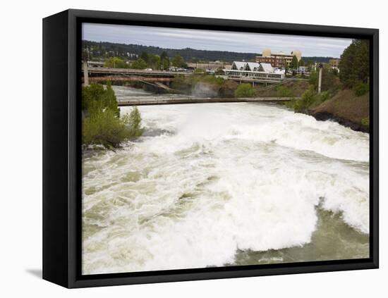 Spokane River in Major Flood, Riverfront Park, Spokane, Washington State, USA-Richard Cummins-Framed Stretched Canvas