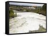 Spokane River in Major Flood, Riverfront Park, Spokane, Washington State, USA-Richard Cummins-Framed Stretched Canvas