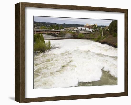Spokane River in Major Flood, Riverfront Park, Spokane, Washington State, USA-Richard Cummins-Framed Photographic Print