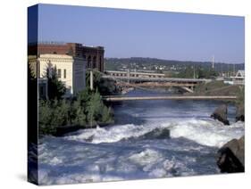 Spokane River with Spring Runoff, Spokane, Washington-Jamie & Judy Wild-Stretched Canvas