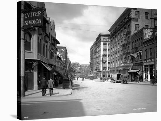 Spokane Street, 1911-Asahel Curtis-Stretched Canvas