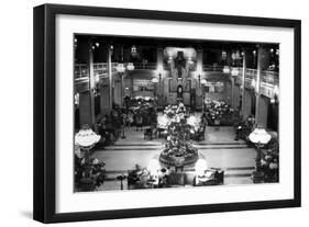 Spokane, WA Davenport Hotel Lobby View Photograph - Spokane, WA-Lantern Press-Framed Art Print